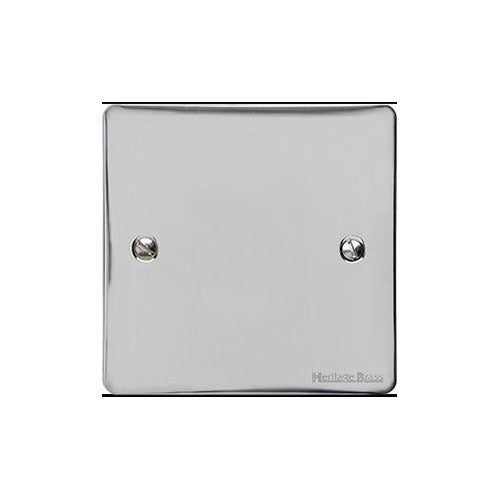 Elite Flat Plate Range Polished Chrome Switches & Sockets, T02 - Single Blank Plate by Heritage Brass By M-Marcus