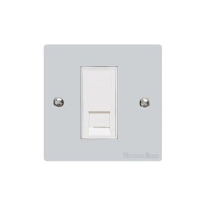 Elite Flat Plate Range Polished Chrome Switches & Sockets, T02 - 1 Gang RJ45 by Heritage Brass By M-Marcus