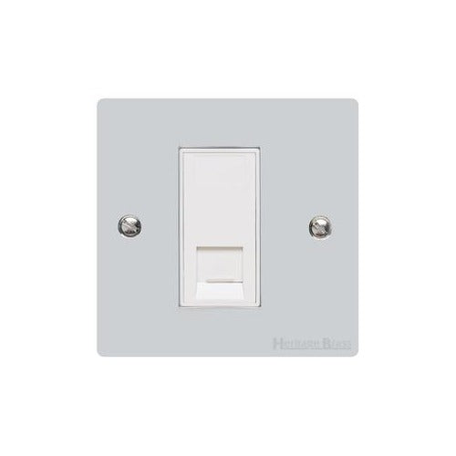 Elite Flat Plate Range Polished Chrome Switches & Sockets, T02 - 1 Gang RJ45 by Heritage Brass By M-Marcus