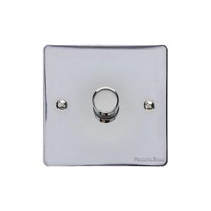 Elite Flat Plate Range Polished Chrome Switches & Sockets, T02 - 1G Multi Location Secondary Dimmer by Heritage Brass By M-Marcus
