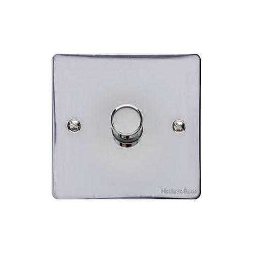 Elite Flat Plate Range Polished Chrome Switches & Sockets, T02 - 1G Multi Location Secondary Dimmer by Heritage Brass By M-Marcus