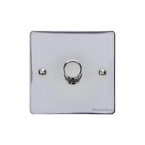 Elite Flat Plate Range Polished Chrome Switches & Sockets, T02 - 1G Multi Location Primary Dimmer by Heritage Brass By M-Marcus