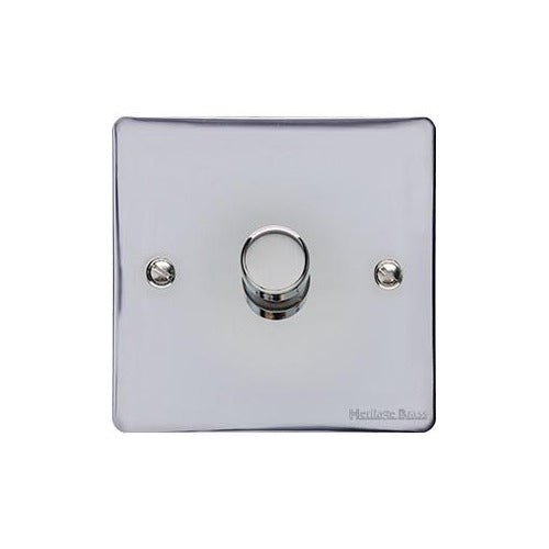 Elite Flat Plate Range Polished Chrome Switches & Sockets, T02 - 1G Multi Location Secondary Dimmer by Heritage Brass By M-Marcus