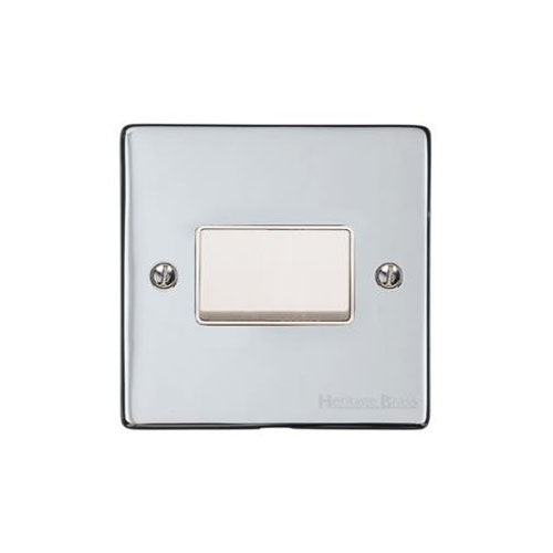 Elite Flat Plate Range Polished Chrome Switches & Sockets, T02 - 6A Triple Pole Fan Isolator Switch by Heritage Brass By M-Marcus