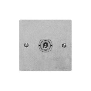 Elite Flat Plate Range Satin Chrome Switches & Sockets, T03 - 1 Gang Toggle Switch by Heritage Brass By M-Marcus
