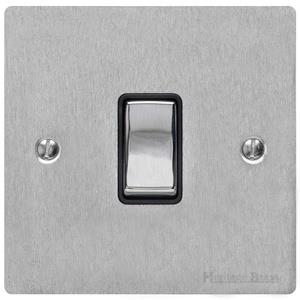 Elite Flat Plate Range - Satin Chrome - 1 Gang Switch (10 Amp)