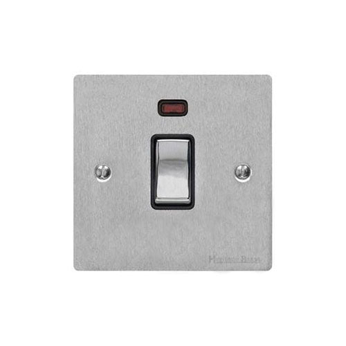 Elite Flat Plate Range-Satin Chrome-20A DP SWITCH with Neon