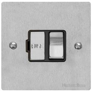 Heritage Brass Electrical, Elite Flat Plate Range - Satin Chrome - Switched Spur (13 Amp), Switched Spur (13 Amp), 13 Amp Fused Spur Units, Switched Spur (13 Amp)