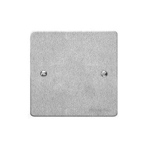 Elite Flat Plate Range Satin Chrome Switches & Sockets, T03 - Single Blank Plate by Heritage Brass By M-Marcus