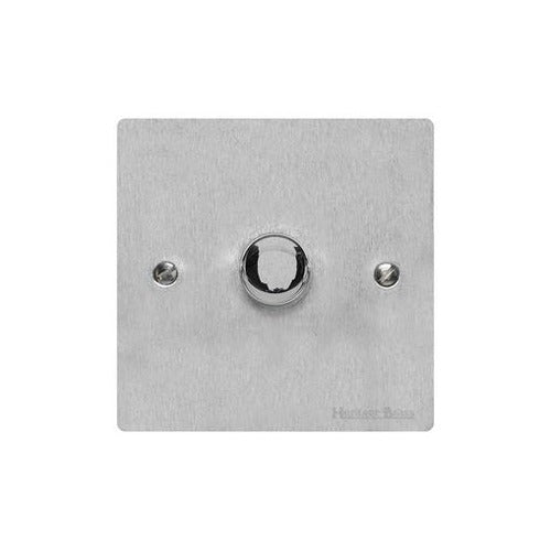 Elite Flat Plate Range Satin Chrome Switches & Sockets, T03 - 1G Multi Location Primary Dimmer by Heritage Brass By M-Marcus