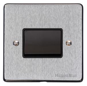 Elite Flat Plate Range - Satin Chrome - 6 Amp Triple Pole Fan Isolating Switch