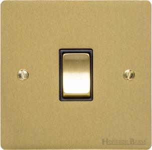 Elite Flat Plate Range - Satin Brass - 20 Amp DP Switch