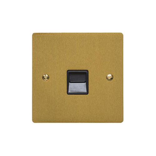 Elite Flat Plate Range-Satin Brass-1 Gang Master Line Socket