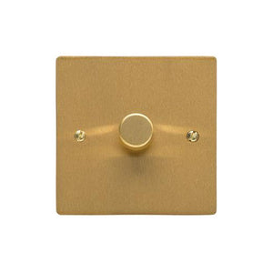 Elite Flat Plate Range Satin Brass Switches & Sockets, T04 - 1G Multi Location Secondary Dimmer by Heritage Brass By M-Marcus