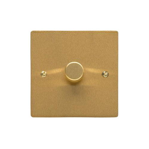 Elite Flat Plate Range Satin Brass Switches & Sockets, T04 - 1G Multi Location Primary Dimmer by Heritage Brass By M-Marcus