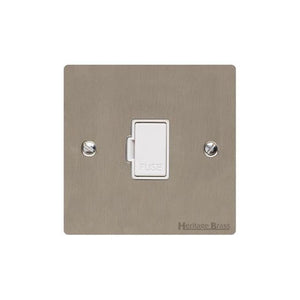 Elite Flat Plate Range Satin Nickel Switches & Sockets, T05 - Unswitched Spur (13 Amp) by Heritage Brass By M-Marcus
