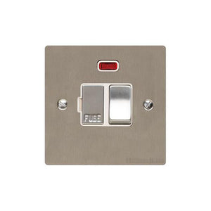 Elite Flat Plate Range Satin Nickel Switches & Sockets, T05 - Switched Spur with Neon (13 Amp) by Heritage Brass By M-Marcus