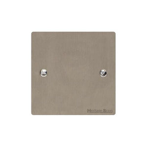 Elite Flat Plate Range Satin Nickel Switches & Sockets, T05 - Single Blank Plate by Heritage Brass By M-Marcus