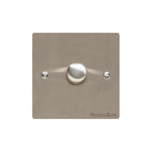 Elite Flat Plate Range Satin Nickel Switches & Sockets, T05 - 1G Multi Location Primary Dimmer by Heritage Brass By M-Marcus