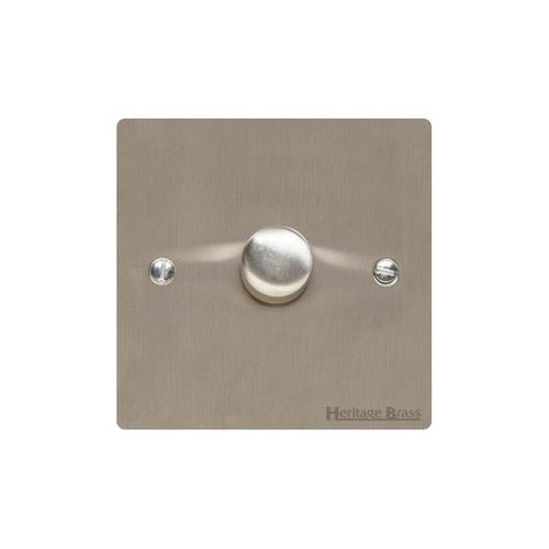 Elite Flat Plate Range Satin Nickel Switches & Sockets, T05 - 1G Multi Location Primary Dimmer by Heritage Brass By M-Marcus