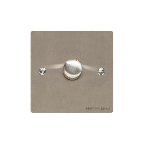 Elite Flat Plate Range Satin Nickel Switches & Sockets, T05 - 1G Multi Location Secondary Dimmer by Heritage Brass By M-Marcus