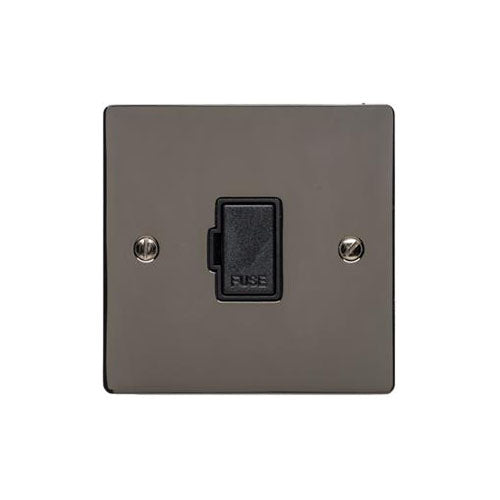Elite Flat Plate Range-Black Nickel-Unswitched Spur (13 Amp)