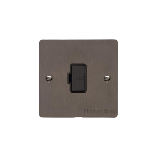 Elite Flat Plate Range Matt Bronze Switches & Sockets, T09 - Unswitched Spur (13 Amp) by Heritage Brass By M-Marcus