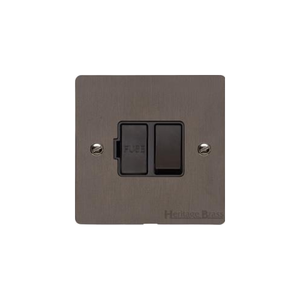 Elite Flat Plate Range Matt Bronze Switches & Sockets, T09 - Switched Spur (13 Amp) by Heritage Brass By M-Marcus