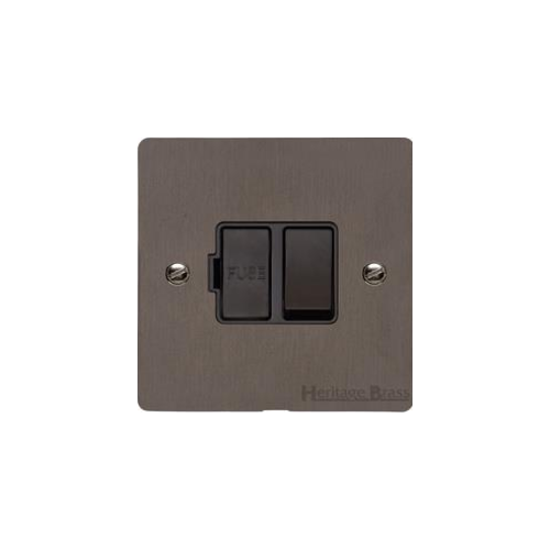 Elite Flat Plate Range Matt Bronze Switches & Sockets, T09 - Switched Spur (13 Amp) by Heritage Brass By M-Marcus