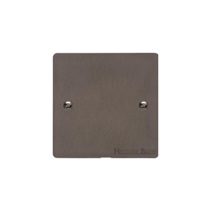 Elite Flat Plate Range Matt Bronze Switches & Sockets, T09 - Single Blank Plate by Heritage Brass By M-Marcus