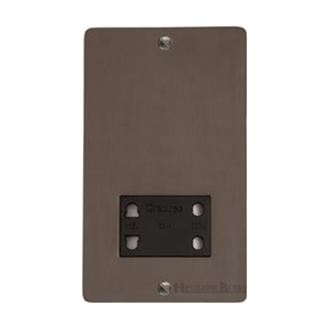 Elite Flat Plate Range Matt Bronze Switches & Sockets, T09 - Shaver Socket Output Voltage 110/240V by Heritage Brass By M-Marcus