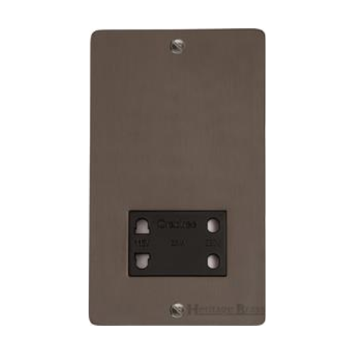 Elite Flat Plate Range Matt Bronze Switches & Sockets, T09 - Shaver Socket Output Voltage 110/240V by Heritage Brass By M-Marcus