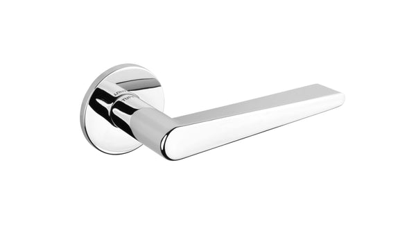 Tupai Rapido 5S Line Torrao Lever Door Handle on 5mm Slimline Round Rose by Atlantic Hardware