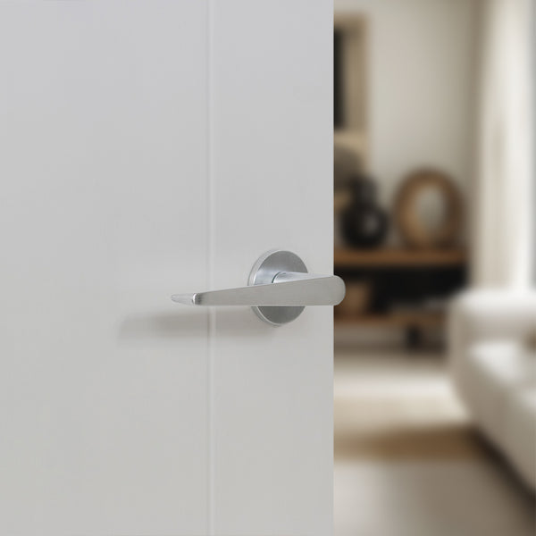 Tupai Rapido 5S Line Torrao Lever Door Handle on 5mm Slimline Round Rose