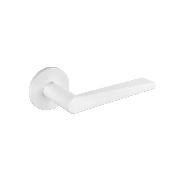 Tupai Rapido 5S Line Torrao Lever Door Handle on 5mm Slimline Round Rose - White
