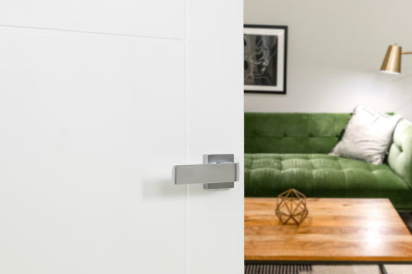 Tupai Rapido QuadraLine Rillo Lever Door Handle on Square Rose - additional image
