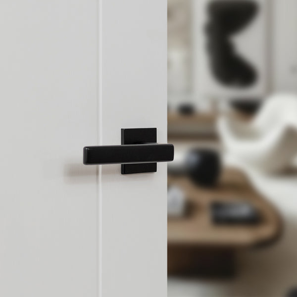 Tupai Rapido 5S Line Portel Lever Door Handle on 5mm Slimline Square Rose - White