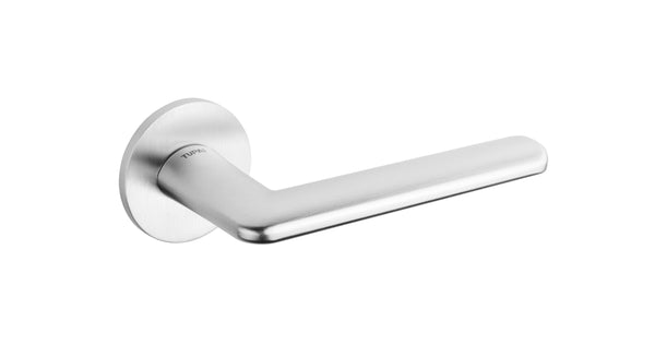 Tupai Rapido 5S Line Tavira Lever Door Handle on 5mm Slimline Round Rose by Atlantic Hardware