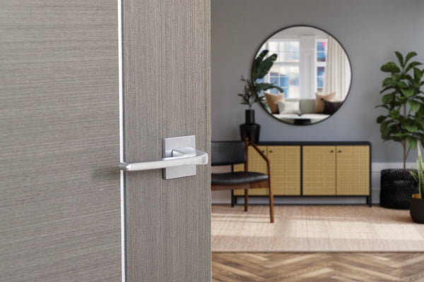 Tupai Rapido 5S Line Canha Lever Door Handle on 5mm Slimline Square Rose - additional image