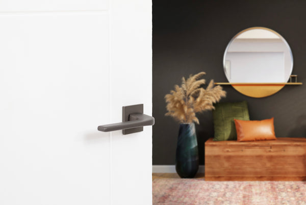 Tupai Rapido 5S Line Canha Lever Door Handle on 5mm Slimline Square Rose - additional image