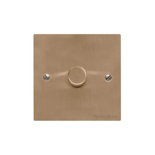 Elite Flat Plate Range Antique Brass Switches & Sockets, T91 - 1G Multi Location Primary Dimmer by Heritage Brass By M-Marcus