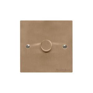 Elite Flat Plate Range Antique Brass Switches & Sockets, T91 - 1G Multi Location Secondary Dimmer by Heritage Brass By M-Marcus