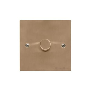 Elite Flat Plate Range Antique Brass Switches & Sockets, T91 - 1G Multi Location Secondary Dimmer by Heritage Brass By M-Marcus