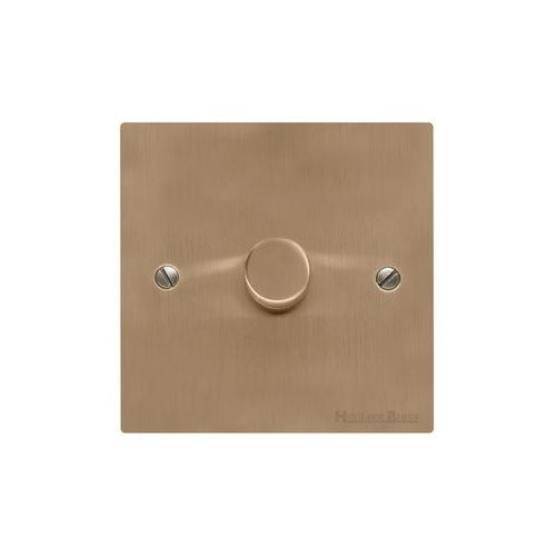 Elite Flat Plate Range Antique Brass Switches & Sockets, T91 - 1G Multi Location Primary Dimmer by Heritage Brass By M-Marcus