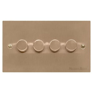 Elite Flat Plate Range Antique Brass Switches & Sockets, T91 - 4G Multi Location Primary Dimmer by Heritage Brass By M-Marcus