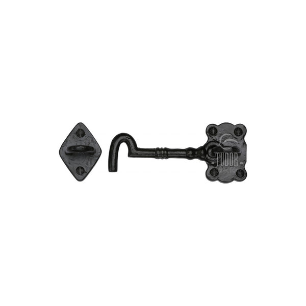 Tudor Cabin Hook Black Iron by M Marcus - Heritage Brass