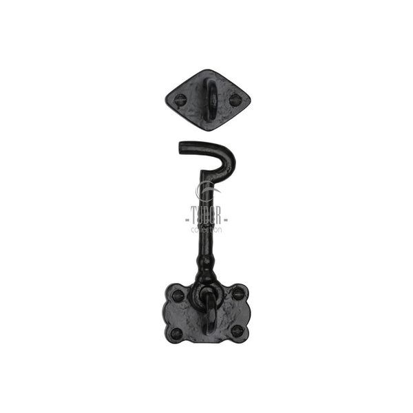 Tudor Cabin Hook Black Iron by M Marcus - Heritage Brass
