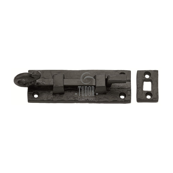 M Marcus - Heritage Brass, Tudor Door Bolt Necked Black Iron, Door Bolts & Chains, Door Bolts