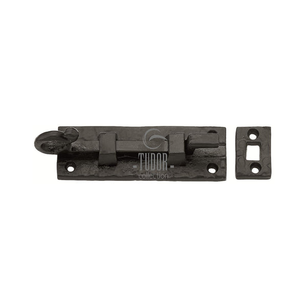 M Marcus - Heritage Brass, Tudor Door Bolt Necked Black Iron, Door Bolts & Chains, Door Bolts