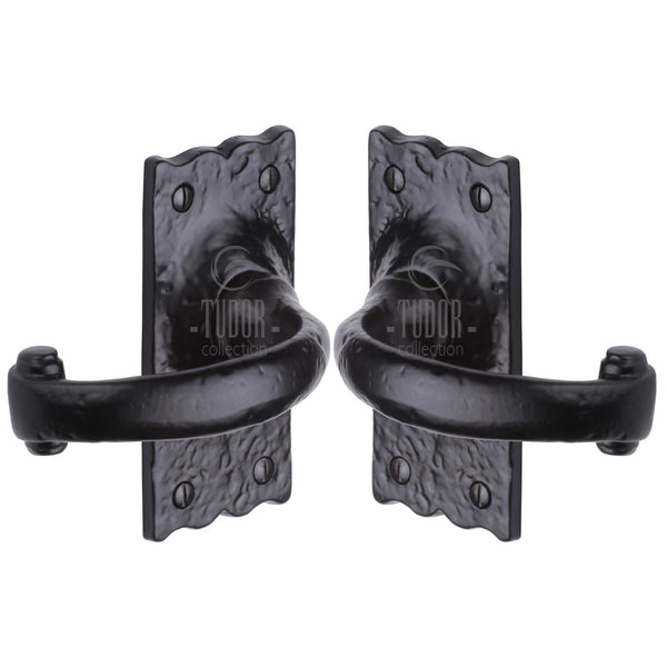 Tudor Colonial Door Handle on Plate by M Marcus - Heritage Brass